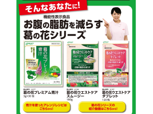機能性表示食品「葛の花シリーズ」でお腹の脂肪を撃退！
