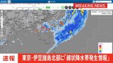 伊豆諸島北部に線状降水帯(TBS NEWS DIG)