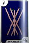 FIVE OF WANDS