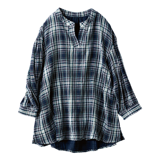 ダブルガーゼスキッパーブラウス